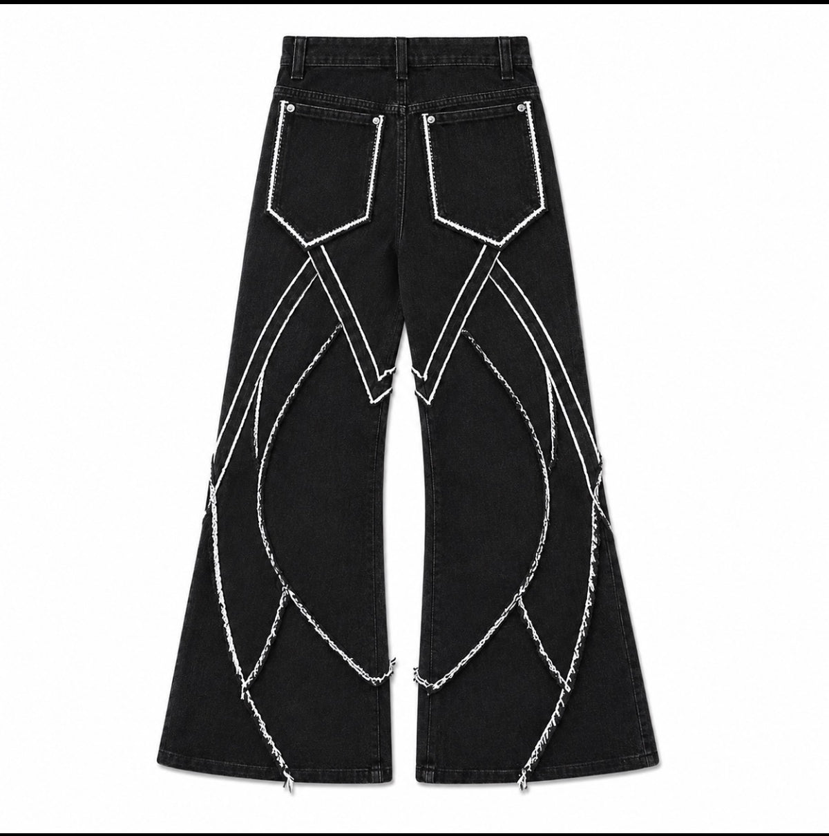 ARIA ARC STITCH FLARE DENIM